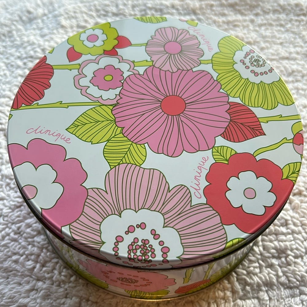 Clinique Flower Power Promotional GWP Collectible Tin 🌺 🌸🪷🌷